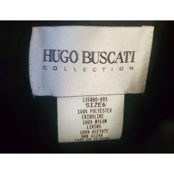 Vintage Hugo Buscati Collection Black Sequin Evening Gown Size 6 - Picture 3 of 6